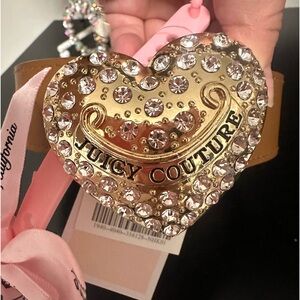 Juicy Couture embellished heart belt